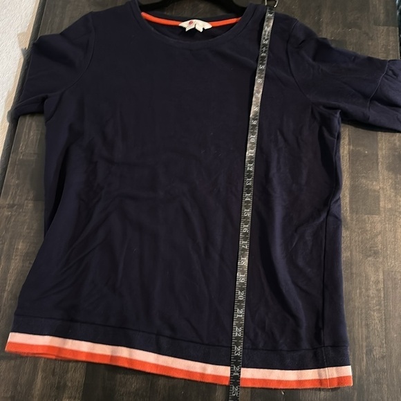 Boden Navy Bubble Sleeve Renee Sweatshirt Size Small - Picture 8 of 8